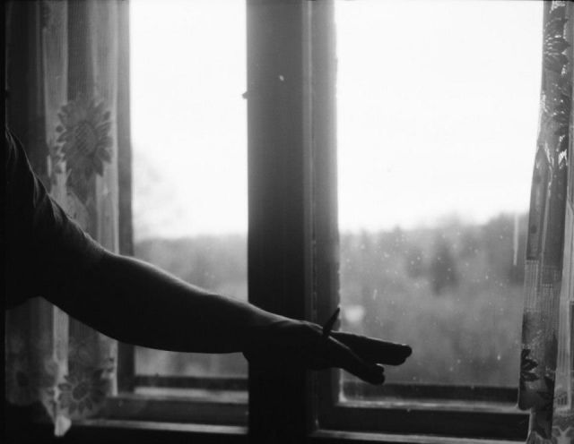 Já a motýl  fotila slečna s polaroidem