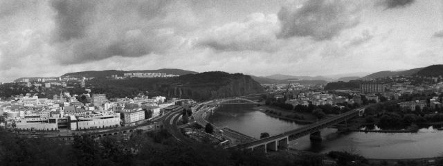 Pohled z Větruše na Ústí nad Labem